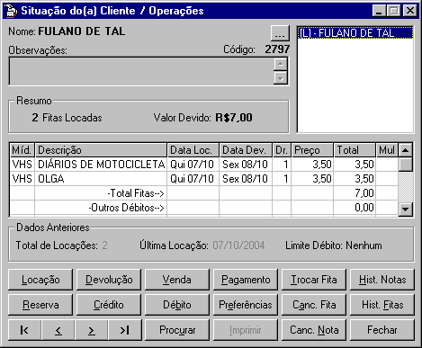 Tela de opera��es v2.3