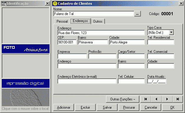 Cadastro de clientes - folha 2