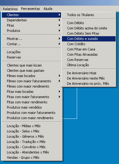 Novos relat�rios e gr�ficos